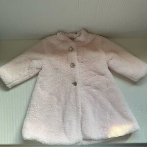 Baby Girl Faux Fur Dress Coat – Blueberi Boulevard Pink Winter Jacket 18 Months